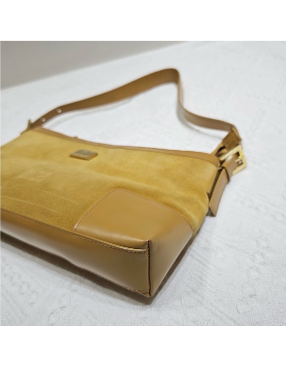 Salvatore Ferragamo Suede Leather Handbag Shoulder Bag Authentic - Picture 5 of 11